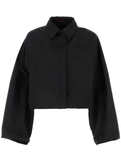 Gucci Logo Embroidered Jacket Black Farfetch