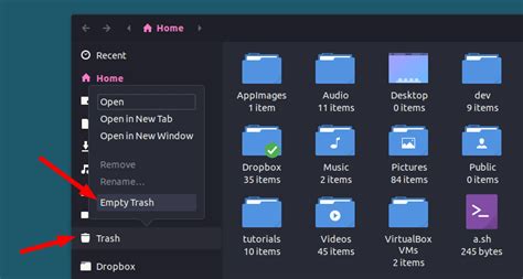 How To Empty Trash In Ubuntu Linux