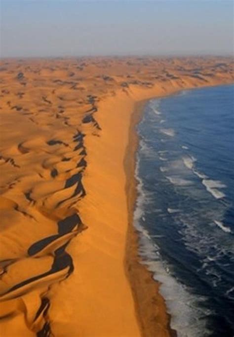 Namibia coastline ~ wind continuously reshapes the patterns of the huge ...