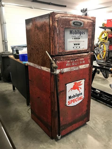 MobilGas Special Vintage Gas Pump Refrigerator Wrap RM Wraps LLC