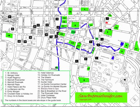 Map Of Hotels Near Riverwalk In San Antonio Texas - Printable Maps