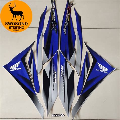 Striping Sticker Decal Polet Lis Motor Honda Supra X 125 R Helm In 2010