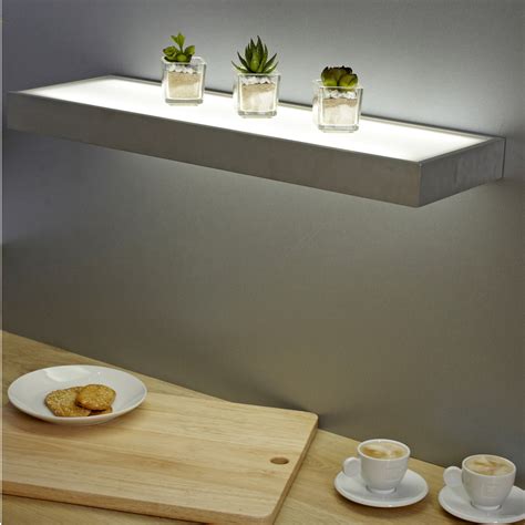 Sirius Floating Box LED Glass Shelves 600mm | By First Lighting