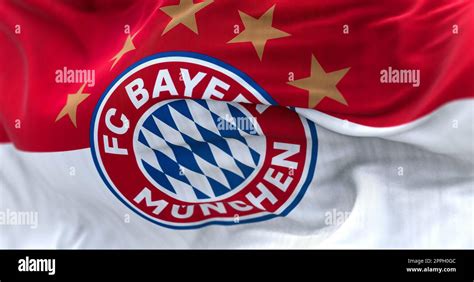 Fabric background with the Bayern Munich Flag waving Stock Photo - Alamy