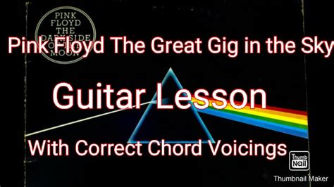 Pink Floyd The Great Gig In The Sky Lesson For Guitar With Correct