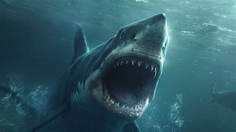 Wallpaper Megalodon, shark, art, Animals #5856