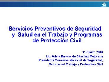 PPT Servicios Preventivos De Seguridad Y Salud En El Trabajo Y