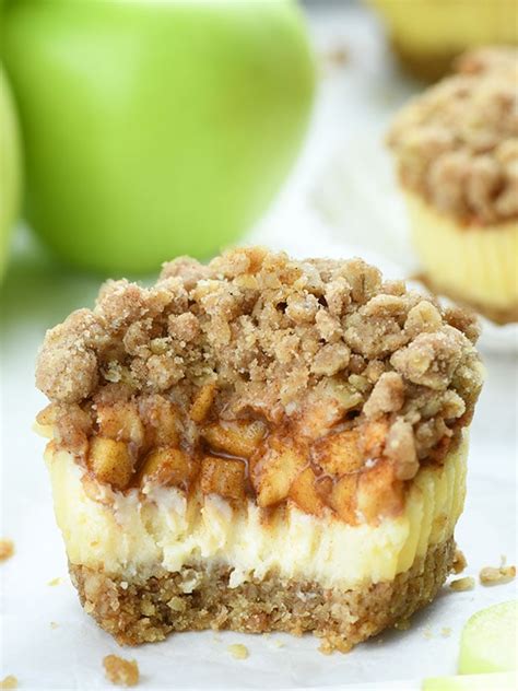 Apple Crisp Mini Cheesecakes OMG Chocolate Desserts