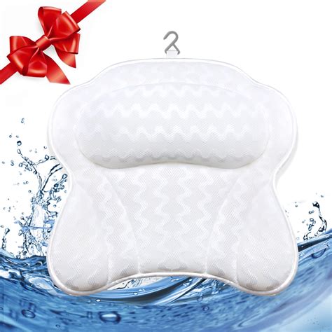 Luxury Non Slip Spa Bathtub Pillow With 6 Suction Cups 3d Mesh Spa