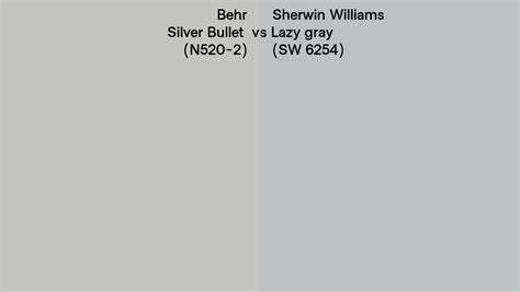 Behr Silver Bullet N Vs Sherwin Williams Lazy Gray Sw