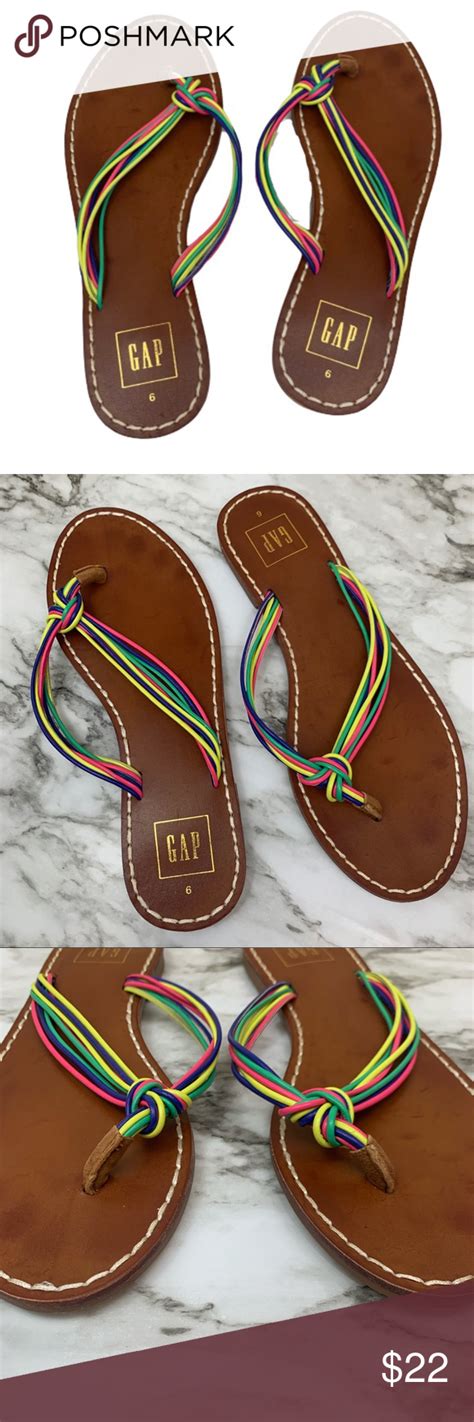 Gap Rainbow Leather Rope Flip Flop Sandals Flip Flop Sandals Gap