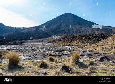 Hiking The Tongariro Alpine Crossing Mount Ngauruhoe In The Background