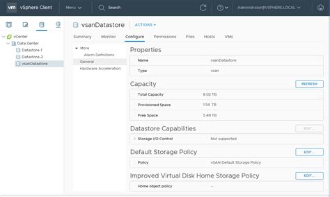 Vsan データストアの表示