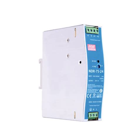 Original Mean Well NDR 75 Series Meanwell DC 12V 24V 48V 75W Single