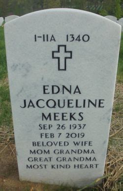 Edna Jacqueline Jackie Gatzke Meeks Homenaje De Find A Grave