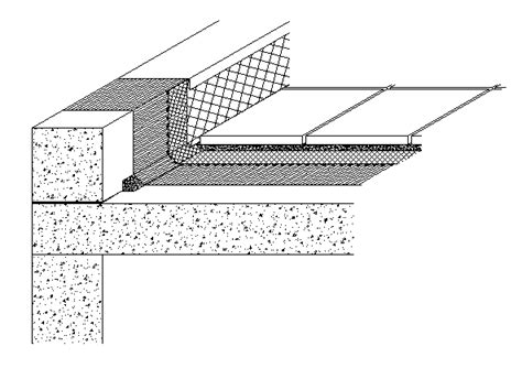 Floor Construction Details Of Terrace Dwg File Cadbull