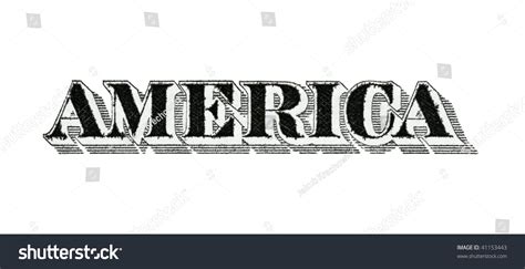 The Word America From One Dollar Us Banknote Stock Photo 41153443