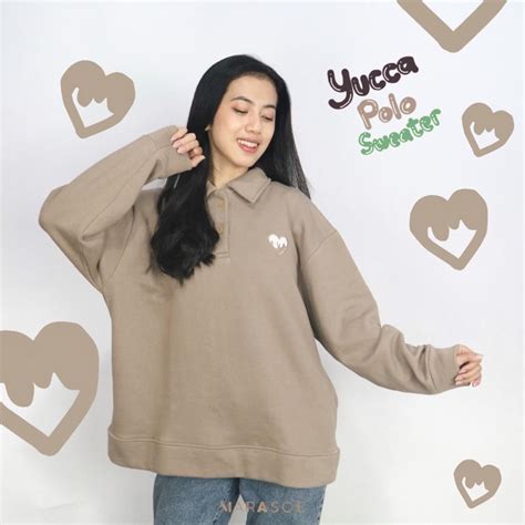 Jual Marasoe YUCCA POLO SWEATER Sweater Oversized Basic Sweatshirt