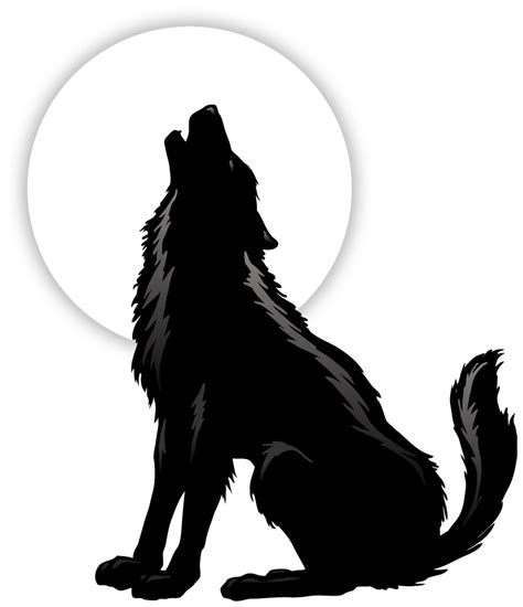 Gray Wolf Coyote Silhouette Clip Art Howling Wolf Sitting Down Drawing Png Download Full