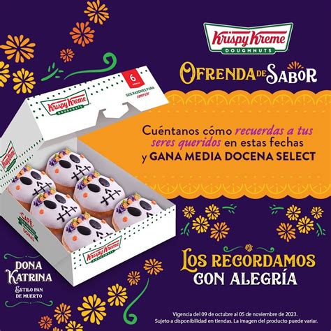 Concurso Krispy Kreme Día de Muertos Gana 1 de 12 medias docenas de