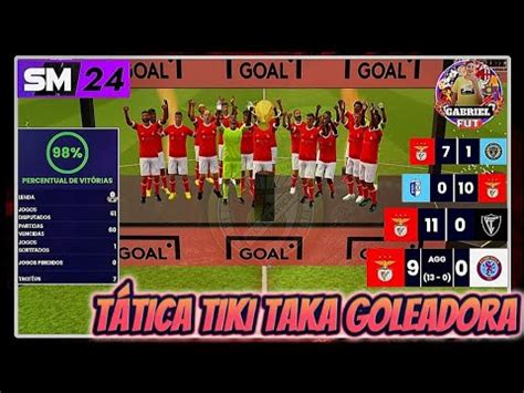 TÁTICA TIKI TAKA GOLEADORA NO SOCCER MANAGER 2024 YouTube