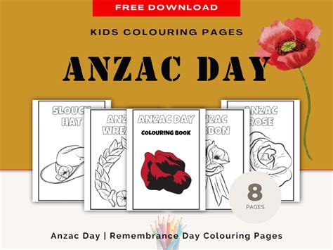 Anzac Day Colouring Pages Remembrance Day Colouring Pages Printable Sheets Poppy Anzac Day