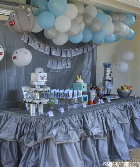 Robot Party Decoration Ideas - Paging Fun Mums