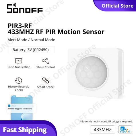 Sonoff Pir Rf Mhz Rf Pir Motion Sensor Smart Motion Sensor For