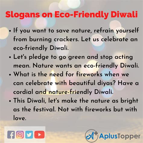 Slogans on Eco-Friendly Diwali | Unique and Catchy Slogans on Soldiers ...