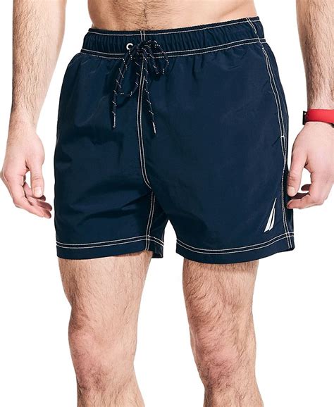 Nautica Mens Quick Dry Nylon 5 Swim Trunks Macys