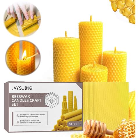 beeswax taper candles  pcs handmade natural organic pure honeycomb