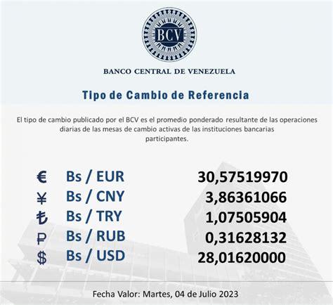 Dolar Bcv Hoy 3 De Julio 2023 Segun El Banco Central De Venezuela