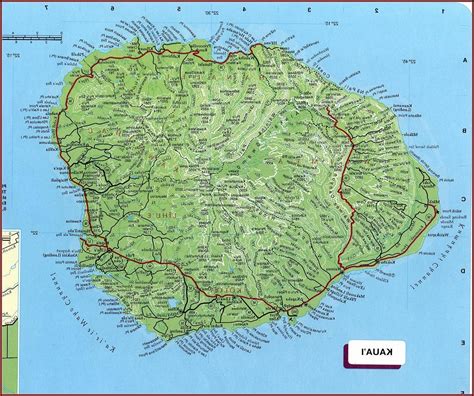 Free Printable Map Of Kauai