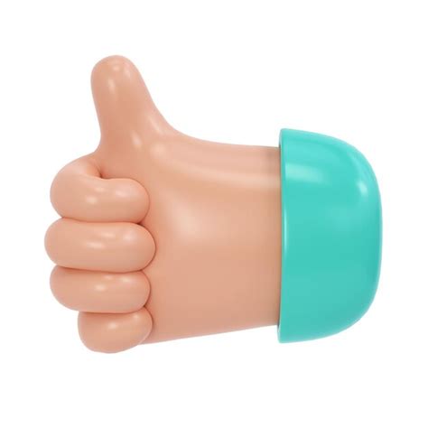 Premium Psd Thumb Up 3d Icon Cartoon Character Hand Like Gesture