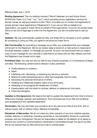 22+ SAMPLE Binding Agreements in PDF | MS Word