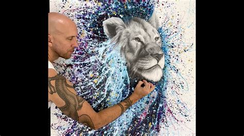 Ashvin Harrison Artist Painting A Lion In Charcoal And Acrylic Youtube