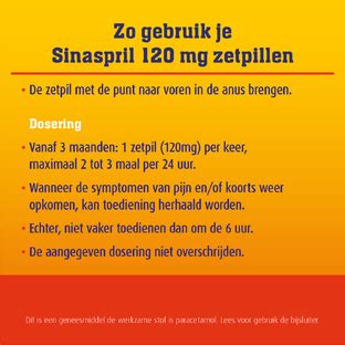 Sinaspril Paracetamol Mg Zetpillen Stuks De Online Drogist