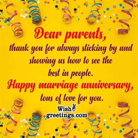 Anniversary Messages for Parents - Wish Greetings