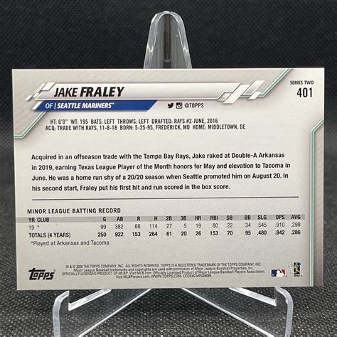 Jake Fraley Topps Series Rookie Card Rc Mariners Ebay