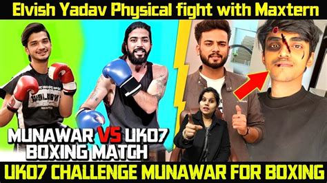 Uko7 Rider Challenge Munawar Faruqui For Boxing Match Elvish Yadav