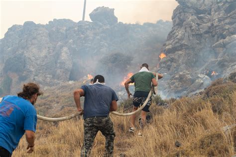 Rodos taki orman yangını devam ediyor