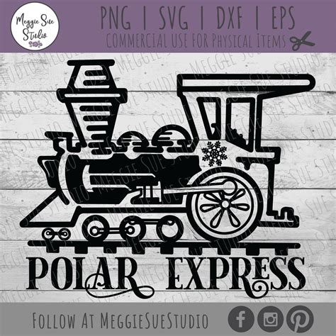 Polar Express Christmas Train SVG Christmas Train Silhouette | Etsy