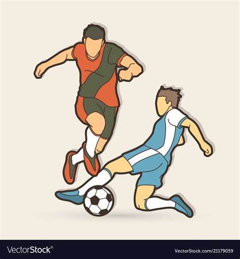 Soccer Player Action Graphic Royalty Free Vector Image