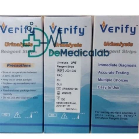 Jual Verify Parameter P Urinalysis Reagent Strips Test Urine Urin