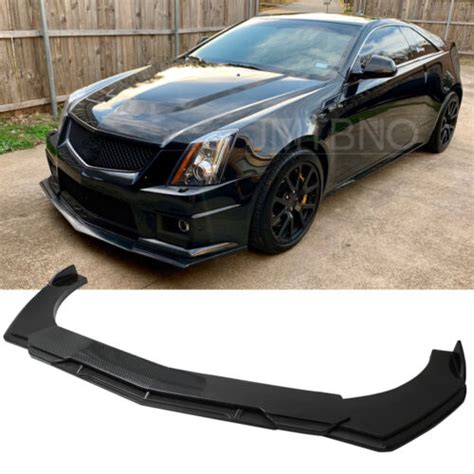 For Cadillac Cts Cts V Ats Carbon Fiber Front Bumper Lip Splitter Chin