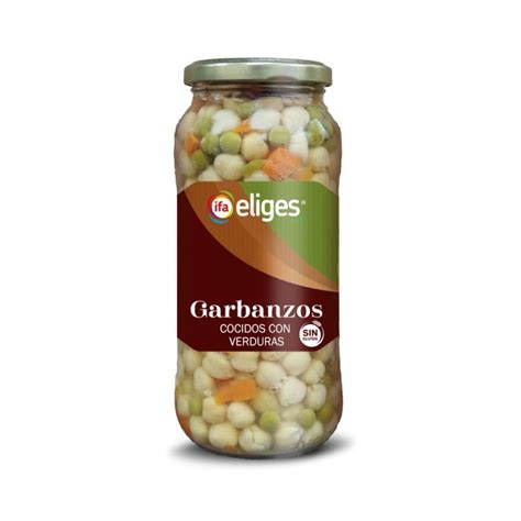 GARBANZO COCIDO C VERDURA CRISTAL IFA ELIGES 400G ESCURR LaDespensa