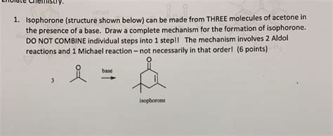 Solved MUL LUCHTSLIY. 1. Isophorone (structure shown below) | Chegg.com