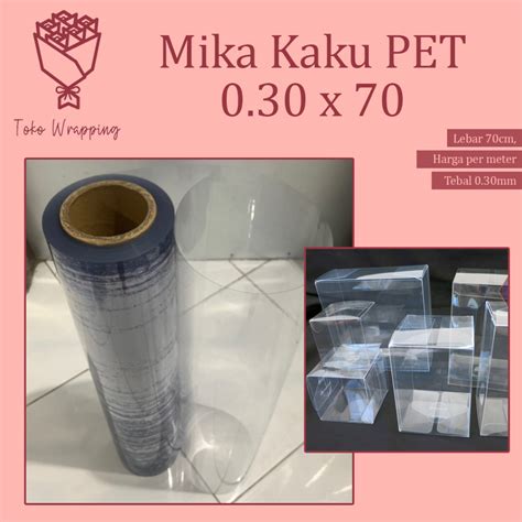 Jual Plastik Mika Kaku Pet Bening Mm X Cm Untuk Tutup Seserahan