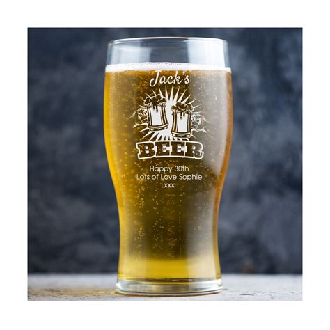 Personalised Beer Glass Custom Beer Glass Engraved Pint Etsy