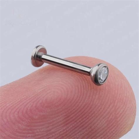 Piercing Labret Push In En Titanio Grado Implante Mercadolibre